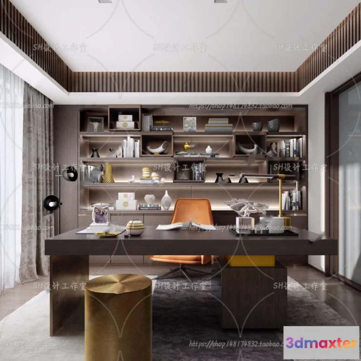 1120138 - STUDY ROOM 3D SCENES - VRAY RENDER - 158