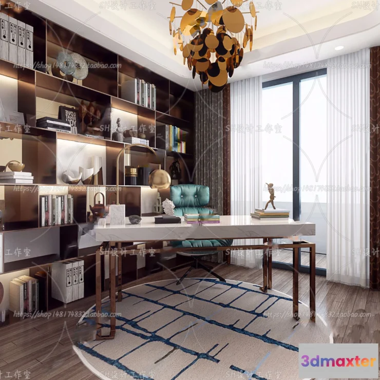 1120152 - STUDY ROOM 3D SCENES - VRAY RENDER - 165