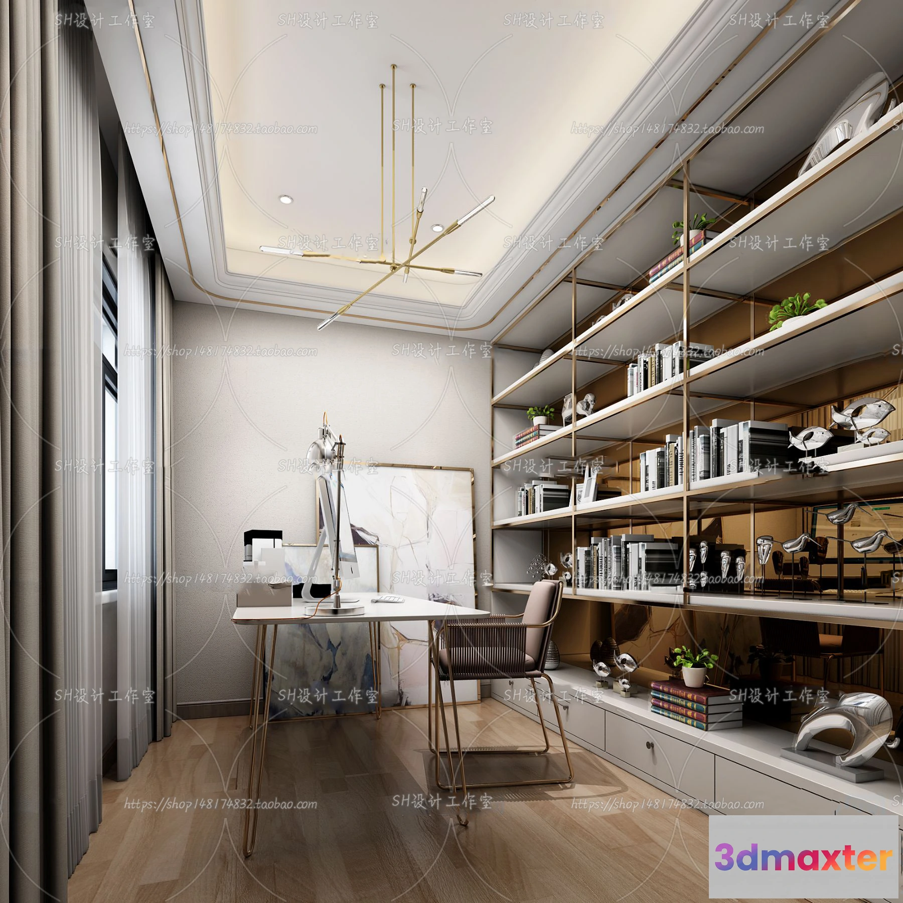 1120160 - STUDY ROOM 3D SCENES - VRAY RENDER - 169