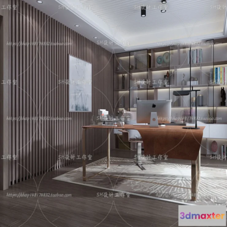 1120162 - STUDY ROOM 3D SCENES - VRAY RENDER - 170