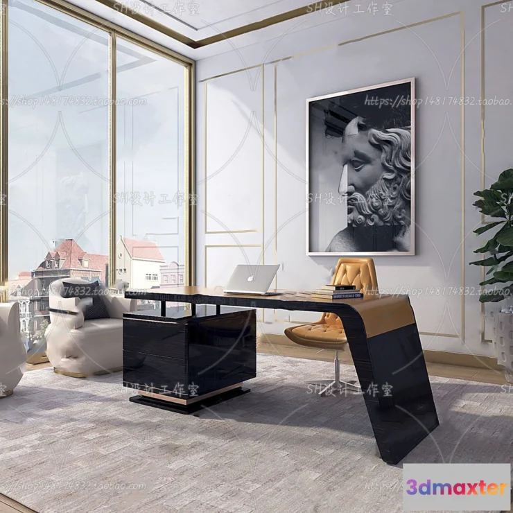 1120180 - STUDY ROOM 3D SCENES - VRAY RENDER - 179