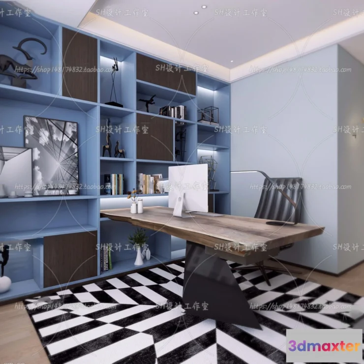 1120186 - STUDY ROOM 3D SCENES - VRAY RENDER - 182