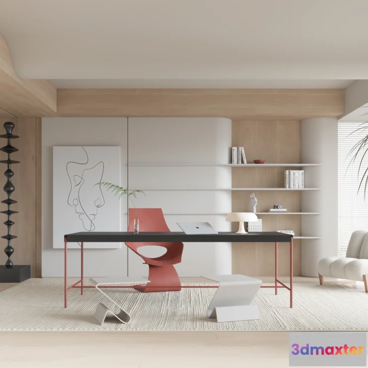 1155854 - HOUSE SPACE 3D SCENES - OFFICE ROOM - 0034
