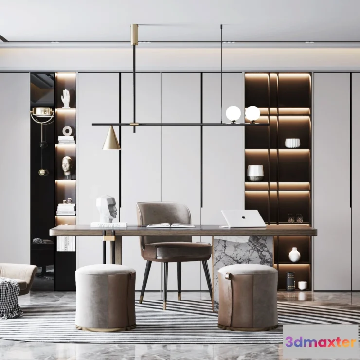 1155874 - HOUSE SPACE 3D SCENES - OFFICE ROOM - 0044