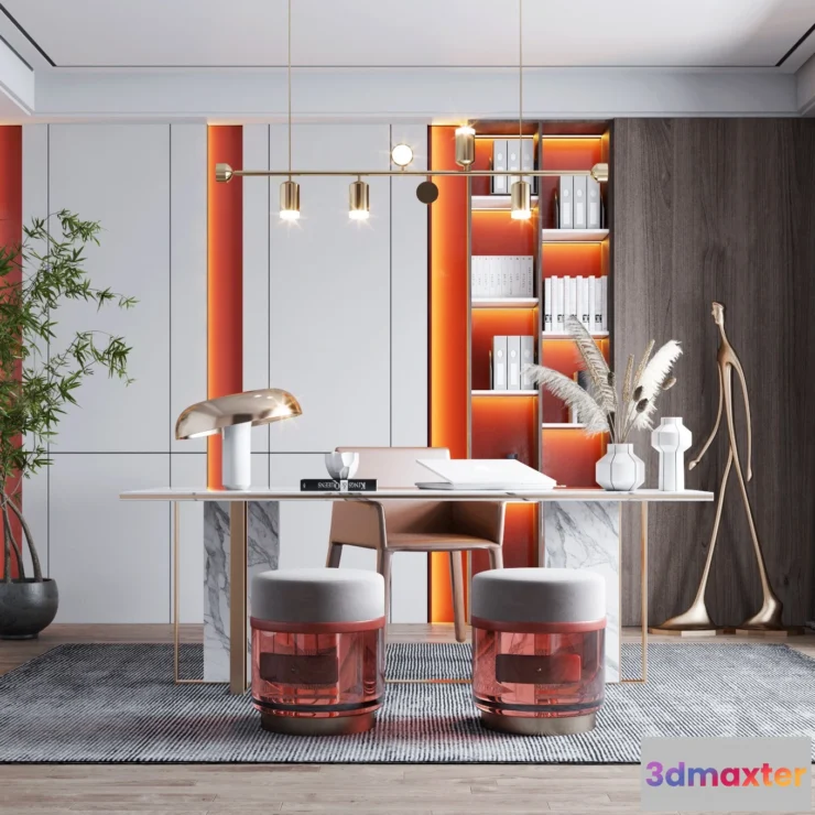 1155878 - HOUSE SPACE 3D SCENES - OFFICE ROOM - 0046