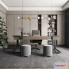 1358466 - Study and Work Space - 3D Interior Scene - Luxury Style - 005 3D Max