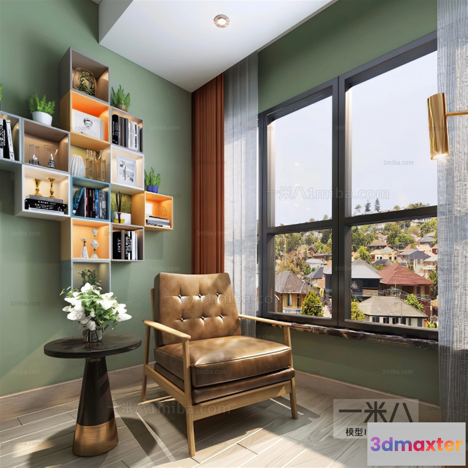 1359699 - Study and Work Space - 3D Interior Scene - Luxury Style - 022 3D Max