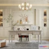 1360096 - Study And Work Space - 3D Interior Scene - French Style - 002 3D Max