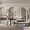 1360232 - Study And Work Space - 3D Interior Scene - French Style - 004 3D Max