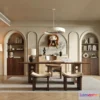 1360432 - Study And Work Space - 3D Interior Scene - French Style - 007 3D Max