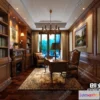 1361040 - Study Space 3D Interior Scene - American Style - 002 3D Max