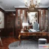 1361173 - Study Space 3D Interior Scene - American Style - 004 3D Max