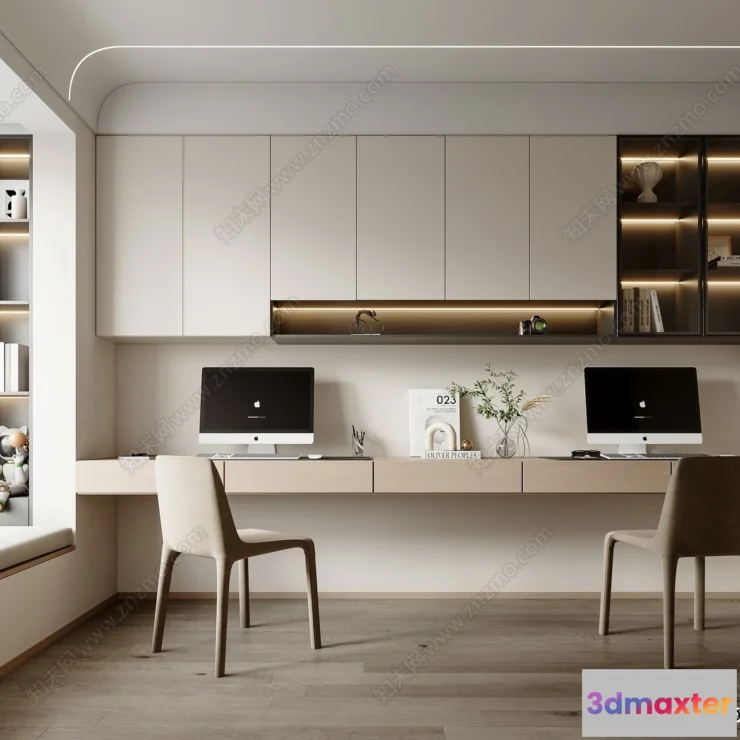 1361952 - Study and Work Space - 3D Models - 3D Interior Scene - 004 3D Max