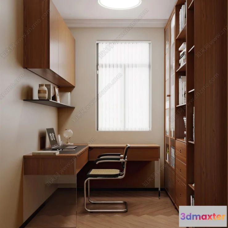 1362221 - Study and Work Space - 3D Models - 3D Interior Scene - 008 3D Max