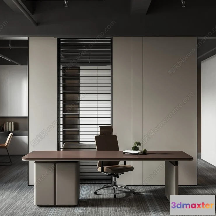 1362829 - Study and Work Space - 3D Models - 3D Interior Scene - 017 3D Max