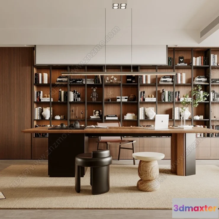 1362895 - Study and Work Space - 3D Models - 3D Interior Scene - 018 3D Max