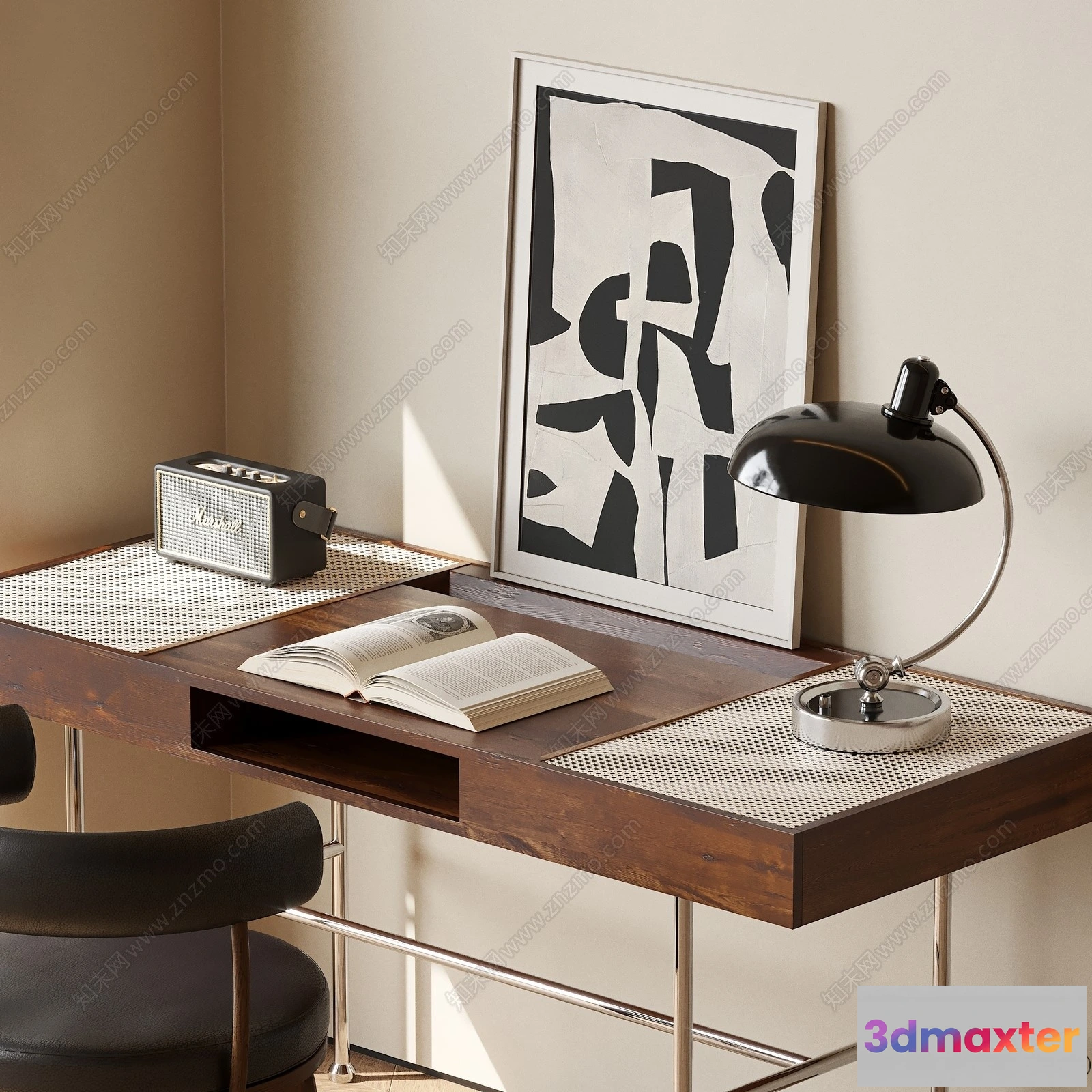 1363898 - Study and Work Space - 3D Models - 3D Interior Scene - 032 3D Max