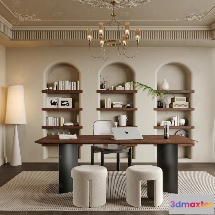 1365190 - Study and Work Space - 3D Models - 3D Interior Scene - 051 3D Max