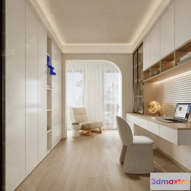 1365593 - Study and Work Space - 3D Models - 3D Interior Scene - 057 3D Max