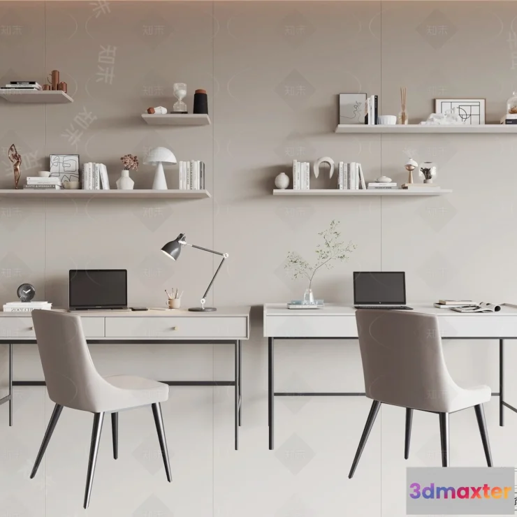 1365663 - Study and Work Space - 3D Models - 3D Interior Scene - 058 3D Max
