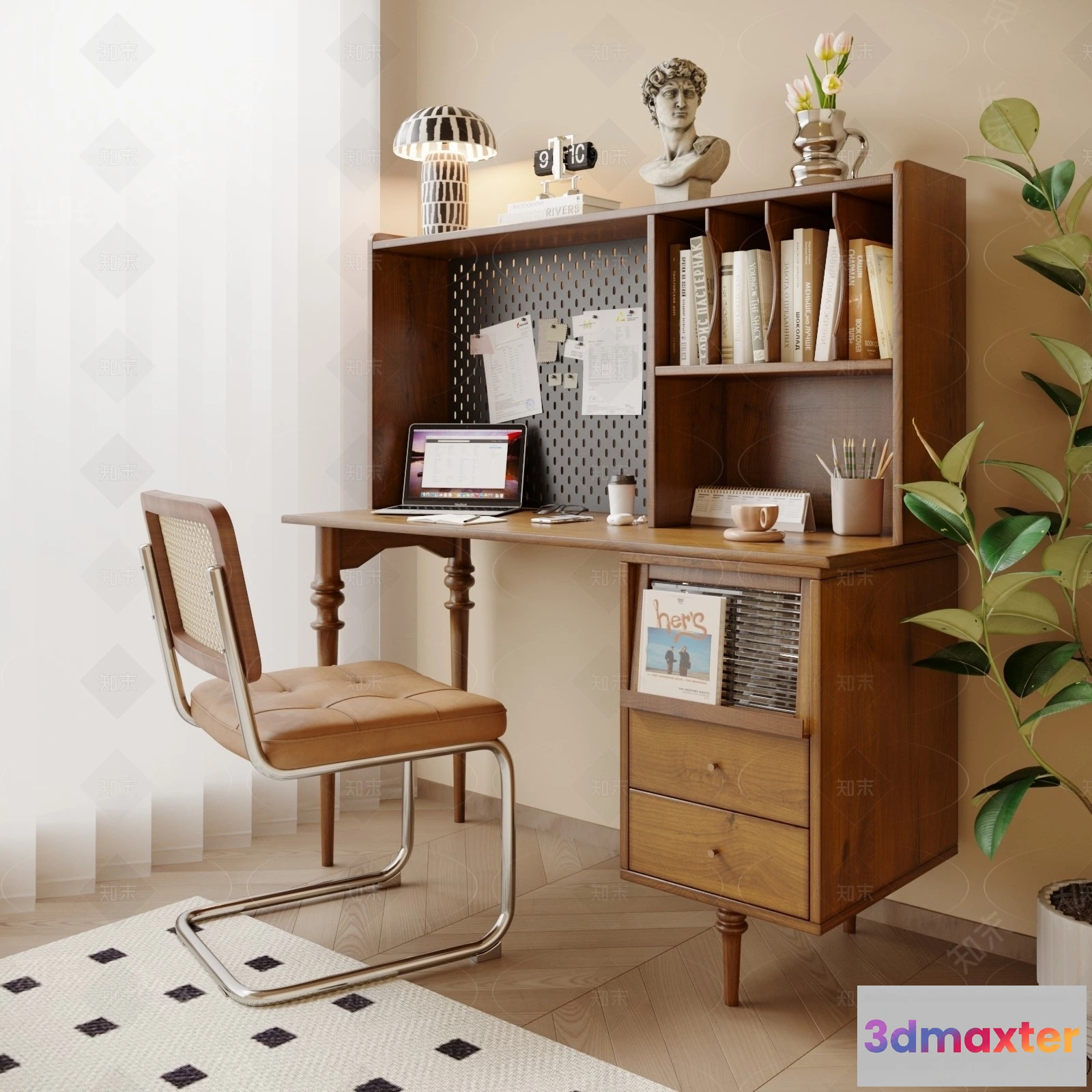 1365923 - Study and Work Space - 3D Models - 3D Interior Scene - 062 3D Max