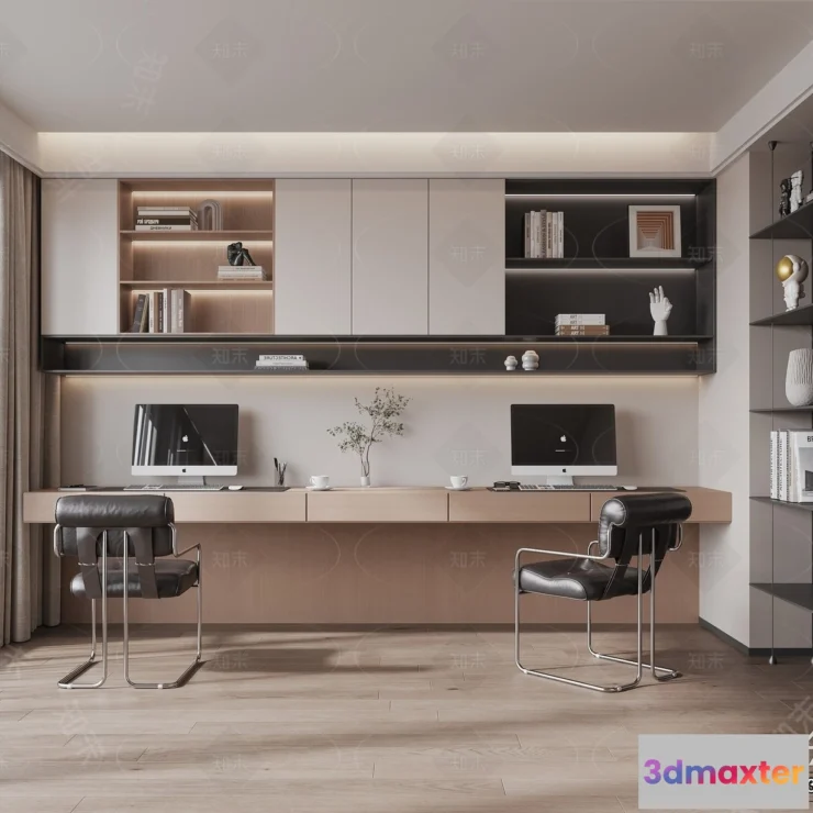 1366339 - Study and Work Space - 3D Models - 3D Interior Scene - 068 3D Max