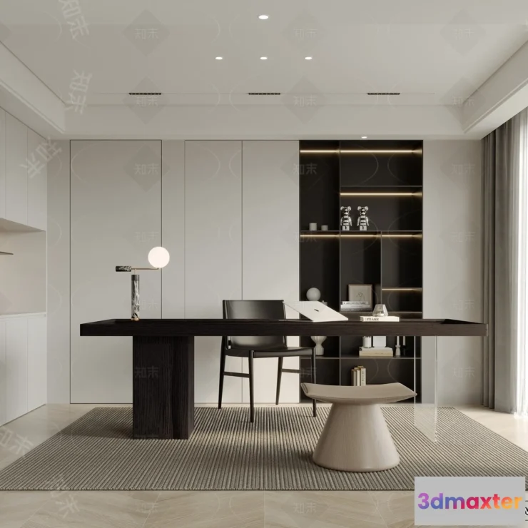 1366536 - Study and Work Space - 3D Models - 3D Interior Scene - 071 3D Max