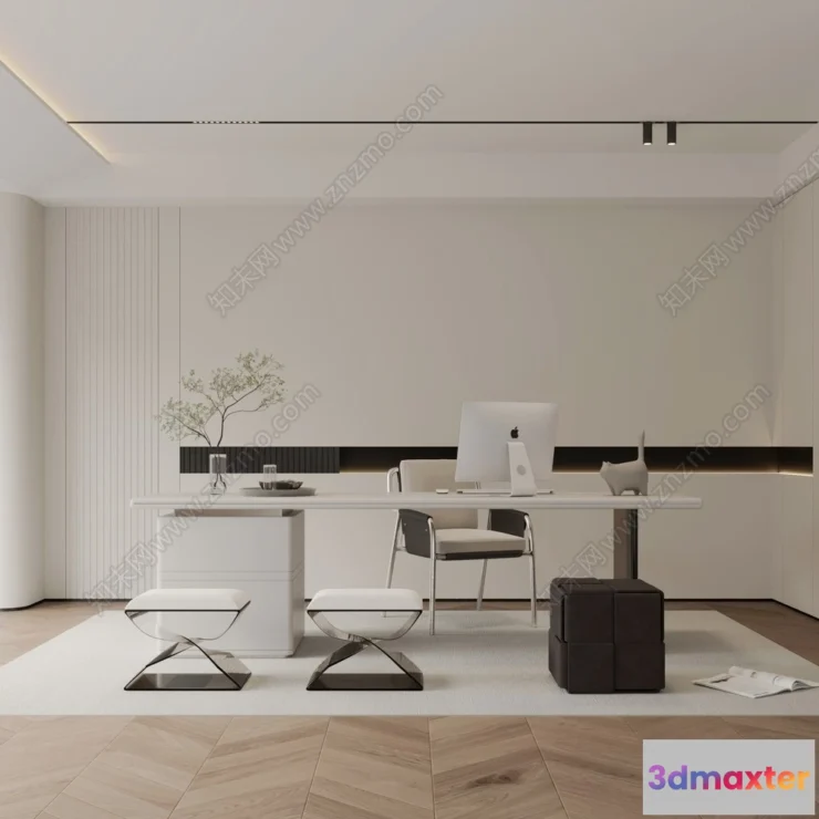 1366738 - Study and Work Space - 3D Models - 3D Interior Scene - 074 3D Max