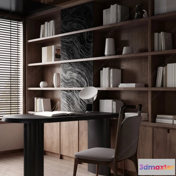 1366865 - Study and Work Space - 3D Models - 3D Interior Scene - 076 3D Max