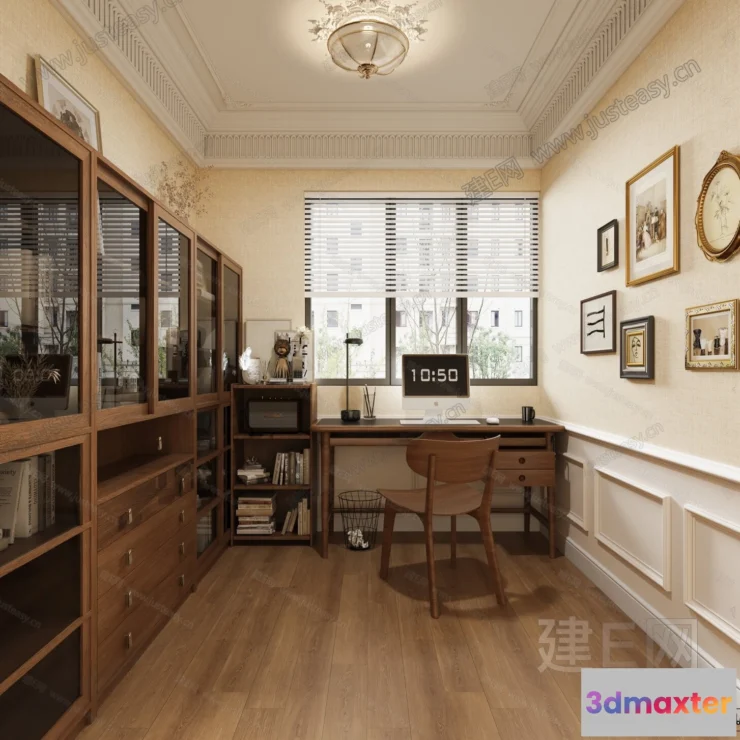 1367650 - Study and Work Space - 3D Models - 3D Interior Scene - 088 3D Max