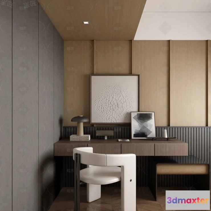 1367783 - Study and Work Space - 3D Models - 3D Interior Scene - 090 3D Max