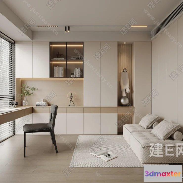 1367913 - Study and Work Space - 3D Models - 3D Interior Scene - 092 3D Max