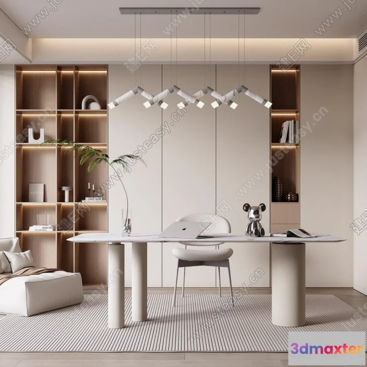 1368088 - Study and Work Space - 3D Models - 3D Interior Scene - 094 3D Max