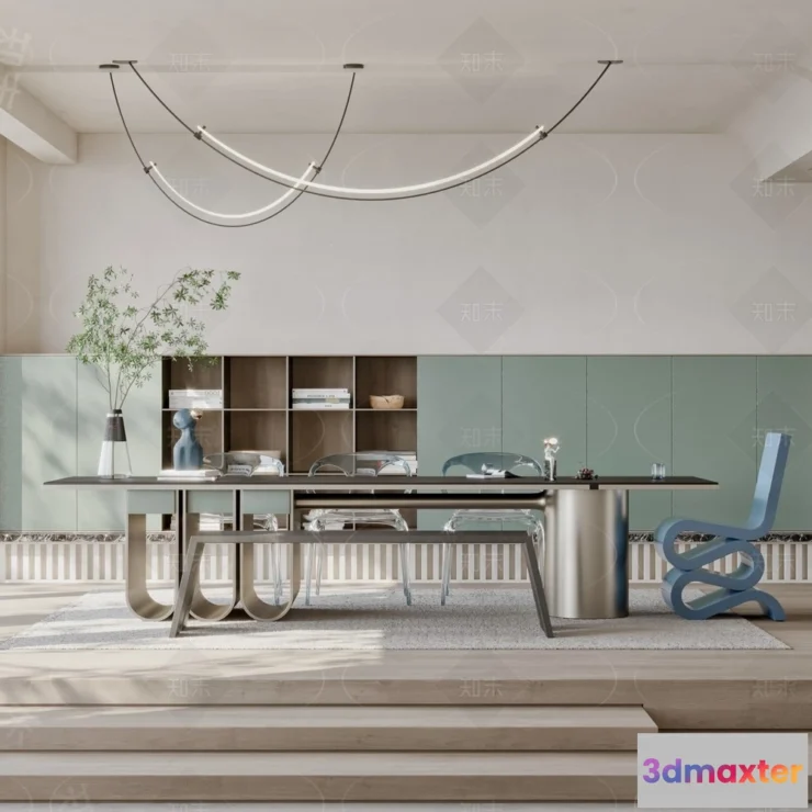 1368367 - Study and Work Space - 3D Models - 3D Interior Scene - 098 3D Max