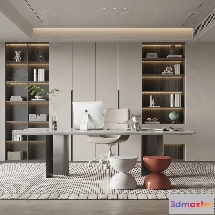 1368586 - Study and Work Space - 3D Models - 3D Interior Scene - 101 3D Max