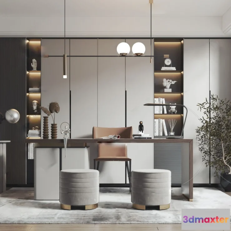 1368788 - Study and Work Space - Modern Style 3D Scenes - Interior Design - 001 3D Max