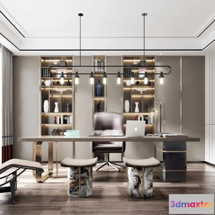 1368923 - Study and Work Space - Modern Style 3D Scenes - Interior Design - 003 3D Max