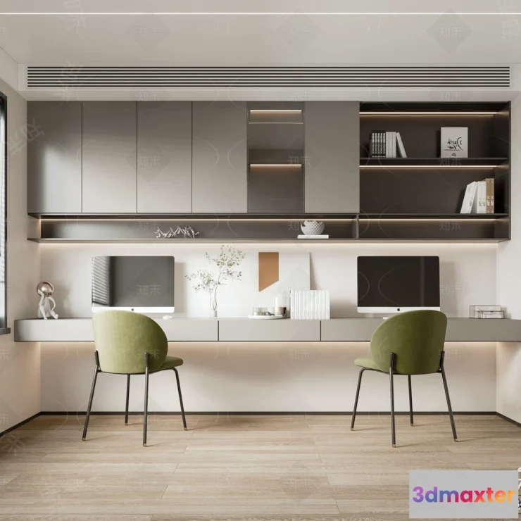1369110 - Study and Work Space - 3D Models - 3D Interior Scene - 109 3D Max