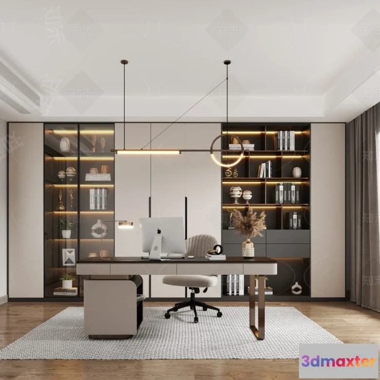 1369244 - Study and Work Space - 3D Models - 3D Interior Scene - 111 3D Max