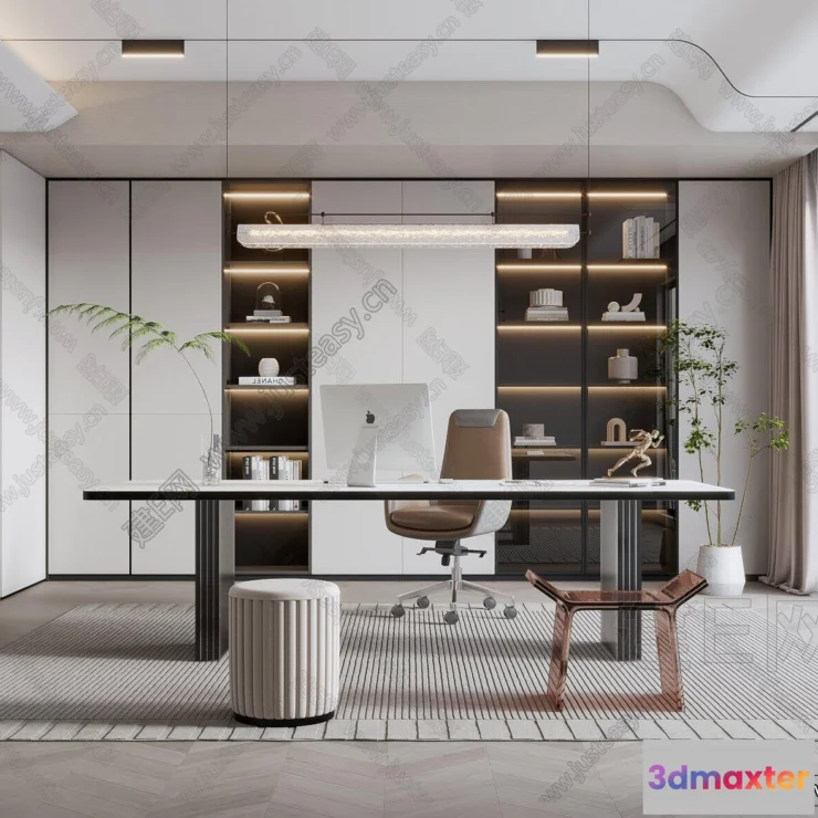 1369693 - Study and Work Space - 3D Models - 3D Interior Scene - 117 3D Max