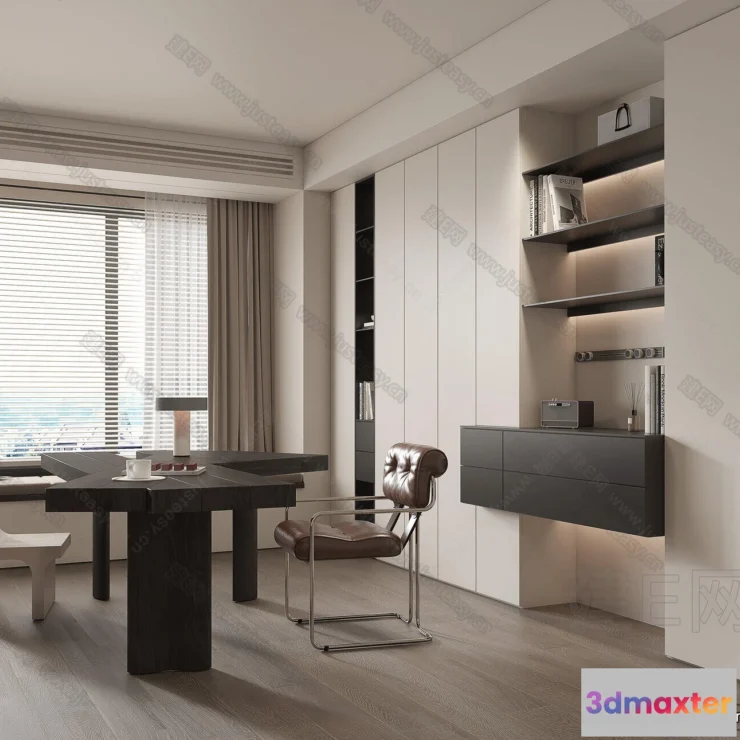 1370394 - Study and Work Space - 3D Models - 3D Interior Scene - 127 3D Max