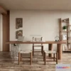 1371069 - Study And Work Space 3D Interior Scene Model - Wabi Sabi Style - 007 3D Max