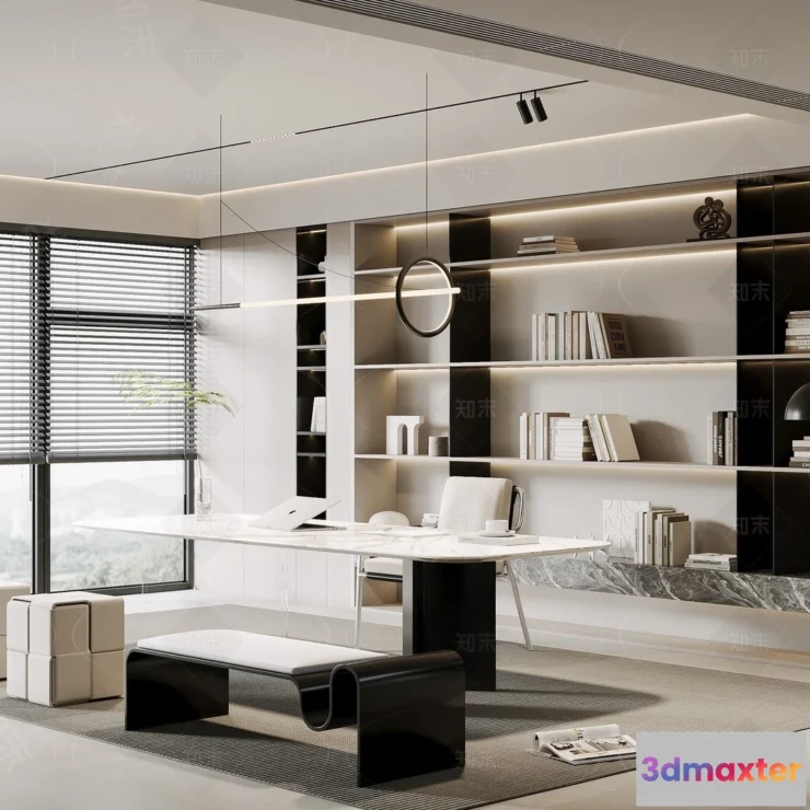 1371181 - Study and Work Space - 3D Models - 3D Interior Scene - 139 3D Max