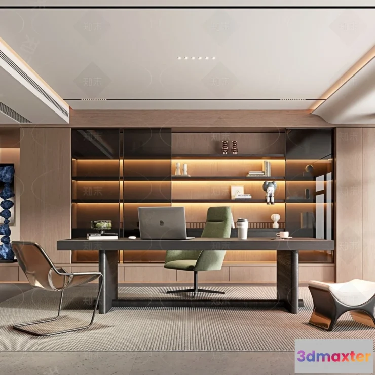 1371305 - Study and Work Space - 3D Models - 3D Interior Scene - 141 3D Max