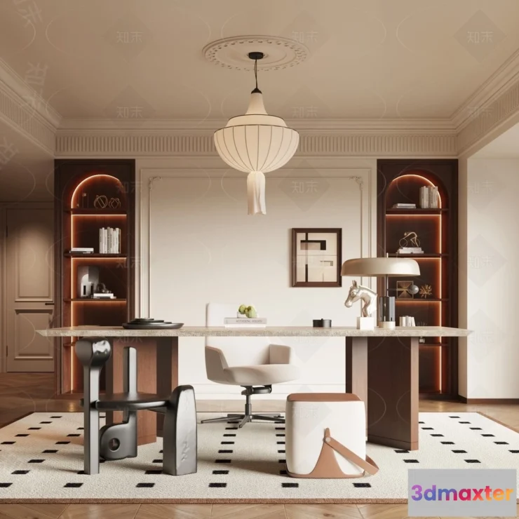 1371432 - Study and Work Space - 3D Models - 3D Interior Scene - 143 3D Max
