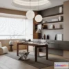 1371494 - Study And Work Space 3D Interior Scene Model - Wabi Sabi Style - 013 3D Max