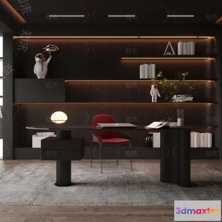 1371575 - Study and Work Space - 3D Models - 3D Interior Scene - 145 3D Max
