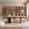 1371697 - Study And Work Space 3D Interior Scene Model - Wabi Sabi Style - 016 3D Max