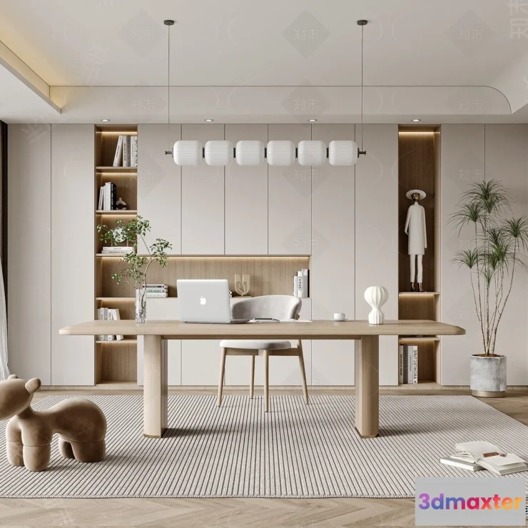 1371829 - Study and Work Space - 3D Models - 3D Interior Scene - 149 3D Max