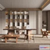 1371900 - Study And Work Space 3D Interior Scene Model - Wabi Sabi Style - 019 3D Max